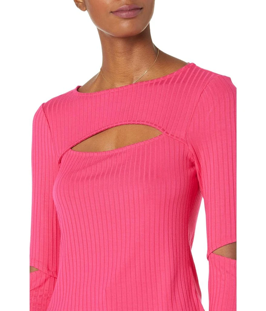 商品1. State|Long Sleeve Cropped Crew Neck with Cutouts,价格¥259,第3张图片详细描述