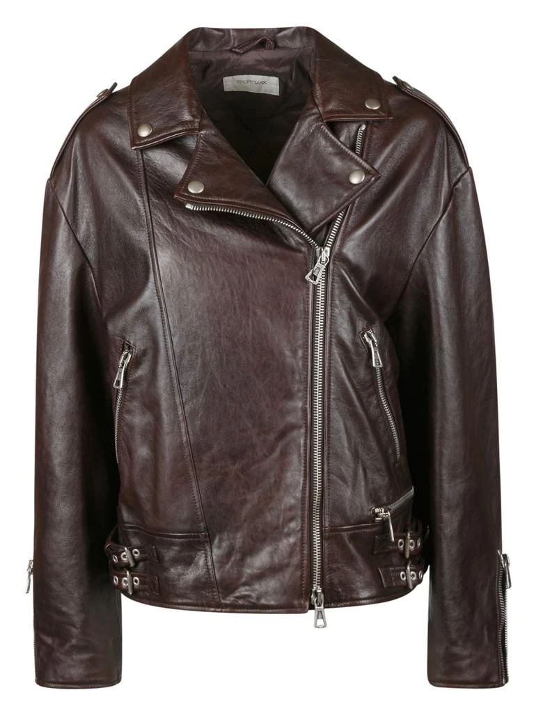 商品Max Mara|SportMax Ananas Leather Jacket,价格¥4781,第1张图片