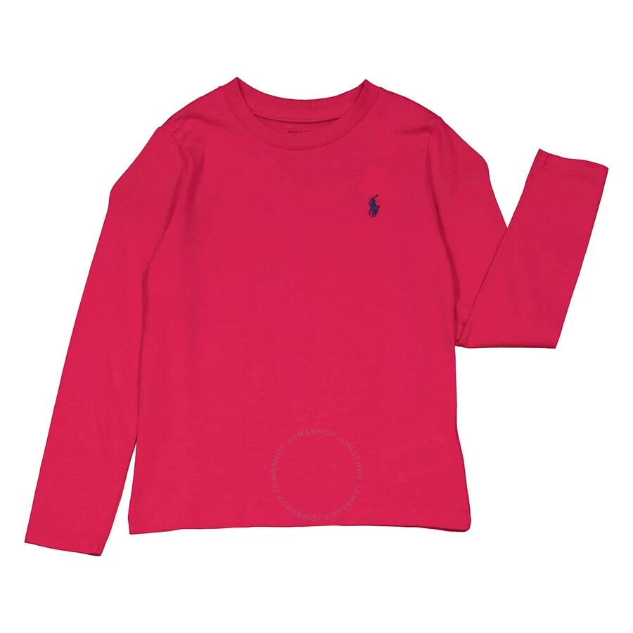 商品Ralph Lauren|Girls Pink Long Sleeve Classic Pony Cotton T-Shirt,价格¥298,第1张图片