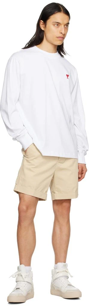 商品AMI|White Ami de Cœur Long Sleeve T-Shirt,价格¥943,第4张图片详细描述