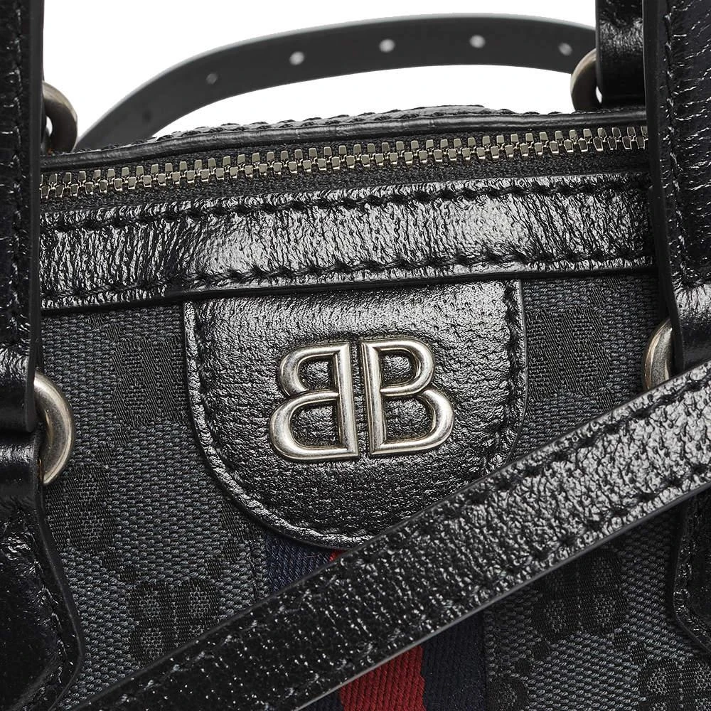 商品Balenciaga|Balenciaga x Gucci Black Canvas and Leather The Hacker Project Boston Bag,价格¥15788,第5张图片详细描述