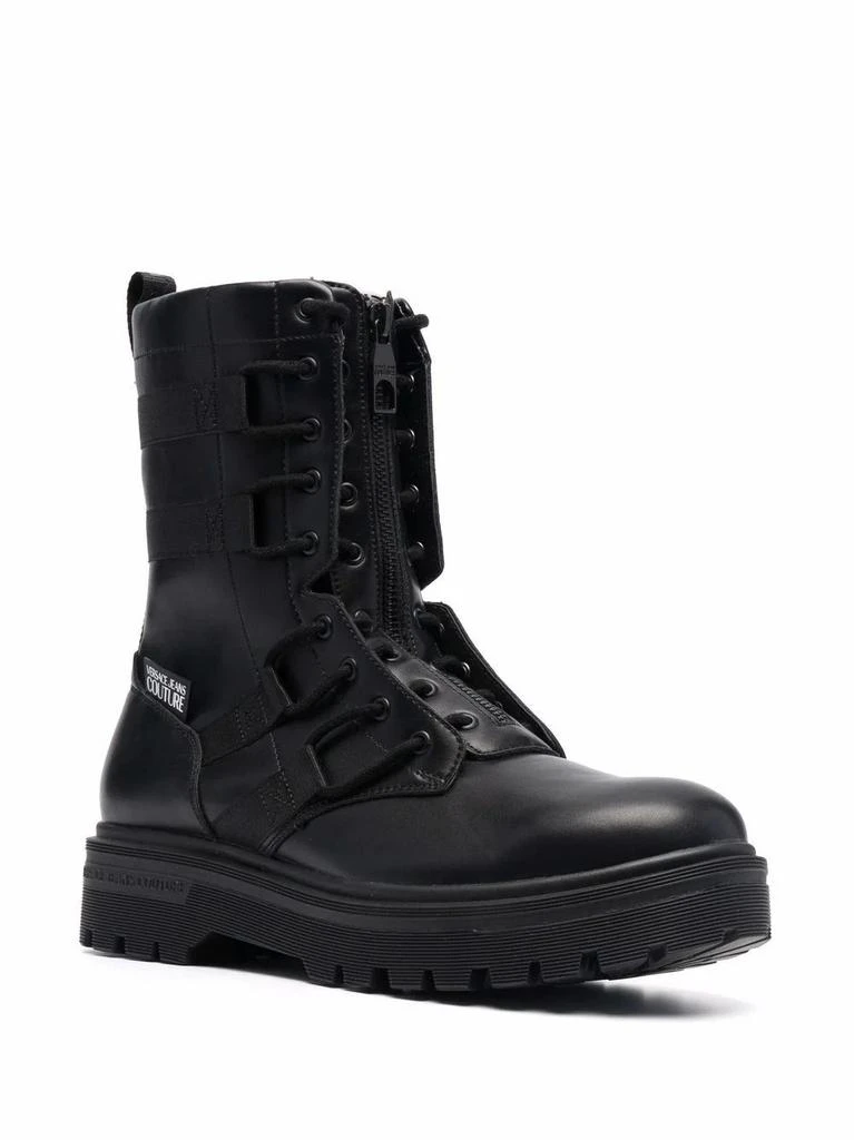 商品Versace|Versace jeans men's black leather ankle boots,价格¥2480,第2张图片详细描述