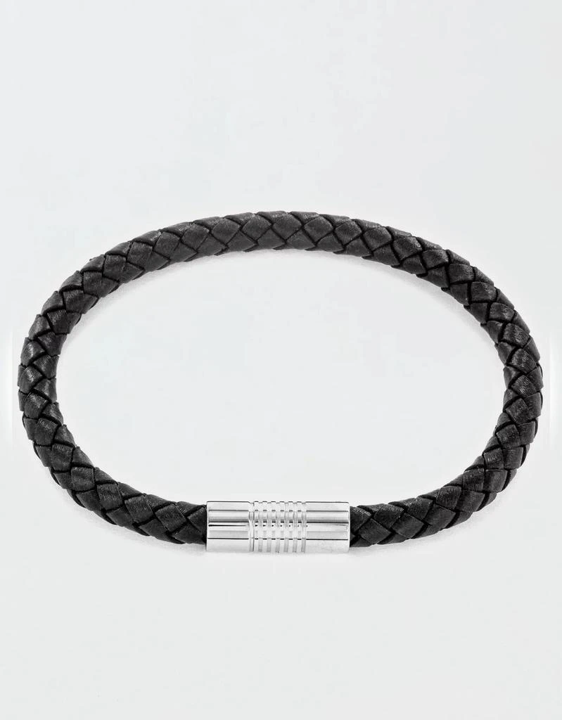 商品AE|West Coast Jewelry Stainless Steel Braided Leather Bracelet,价格¥121,第1张图片