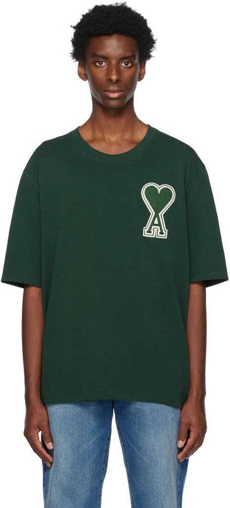 商品AMI|SSENSE Exclusive Green Ami de Cœur T-Shirt,价格¥1061,第1张图片