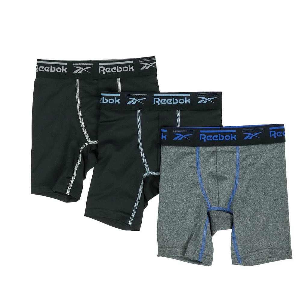 商品Reebok|Reebok Boy's 3 Pack Long Leg Boxer Briefs,价格¥61,第4张图片详细描述