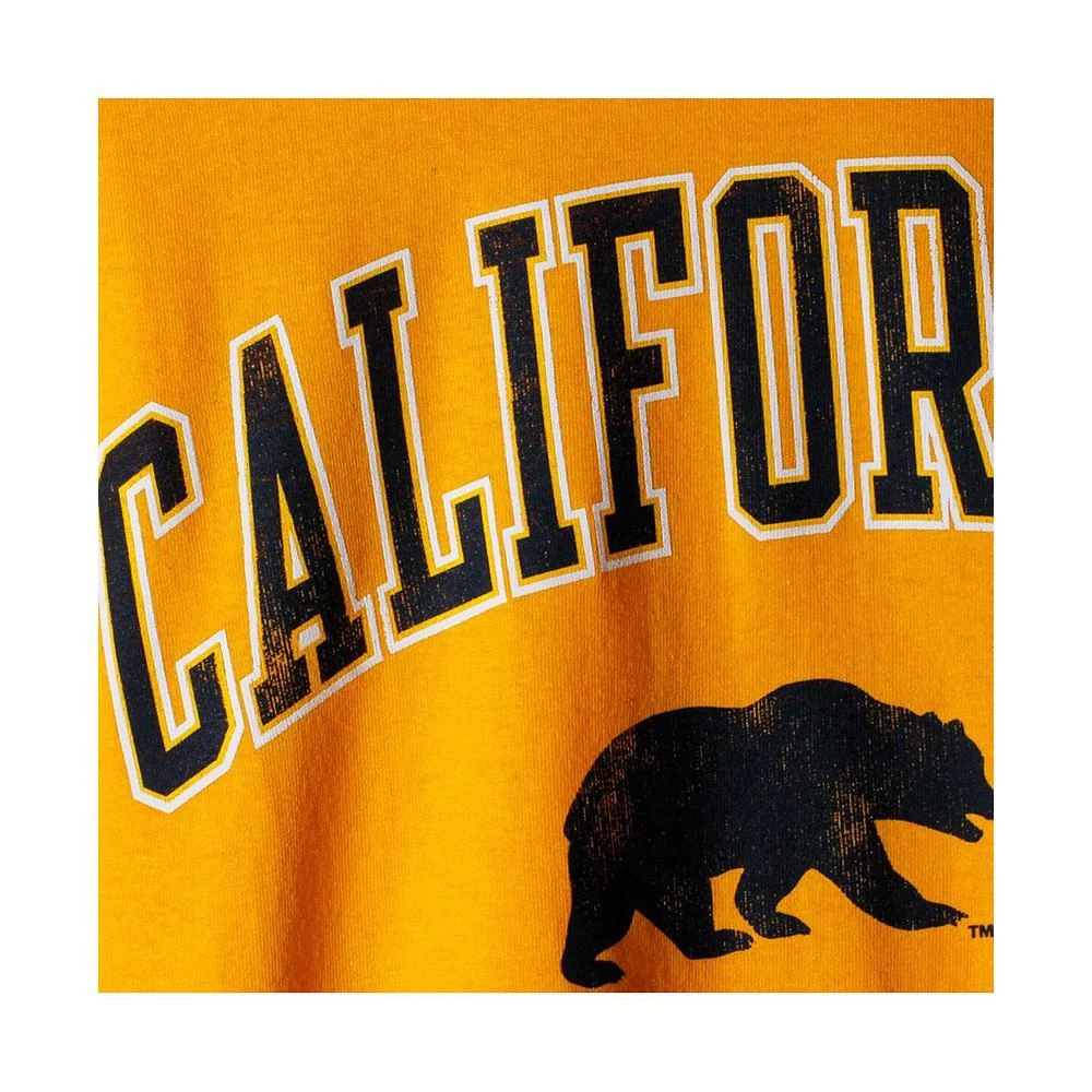 商品Fanatics|Men's Gold Cal Bears Distressed Arch Over Logo Long Sleeve Hit T-shirt,价格¥228,第4张图片详细描述