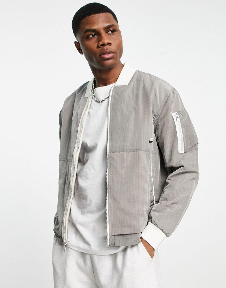 Nike Premium Essentials lined bomber jacket in stone商品第1张图片规格展示