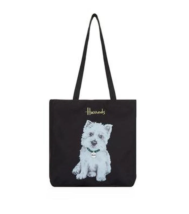 商品Harrods|Westie Puppy Canvas Tote Bag,价格¥261,第1张图片详细描述