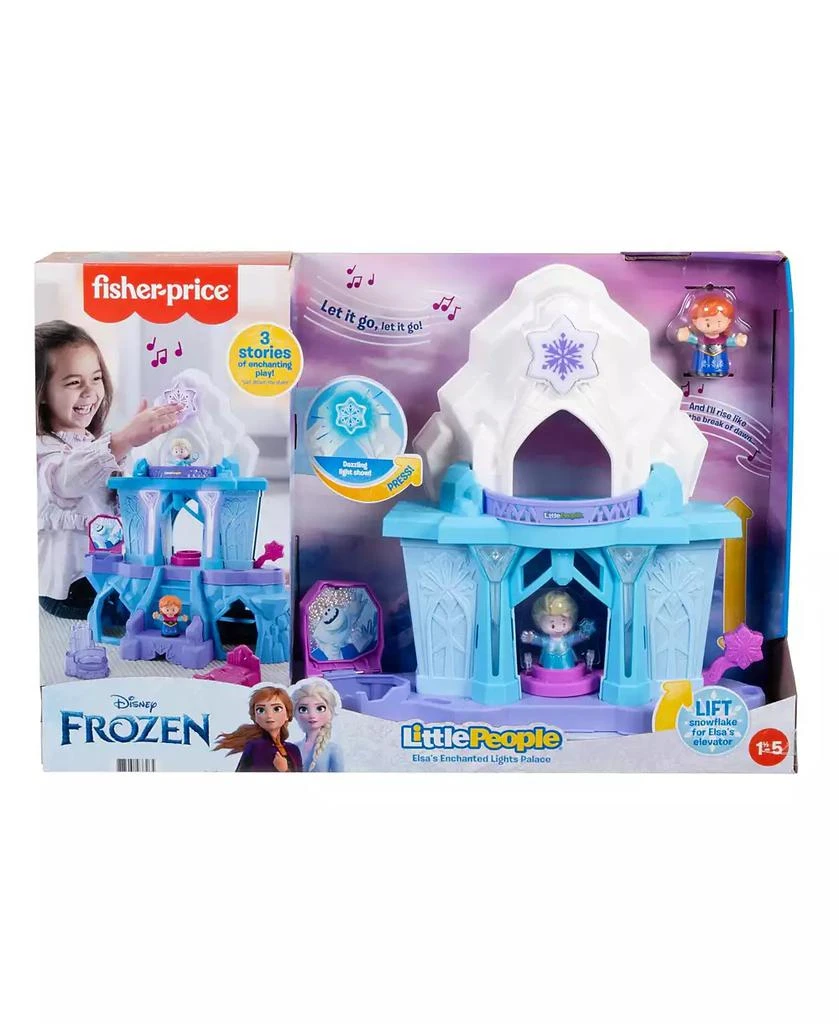 商品Fisher Price|Disney Frozen Toy, Fisher-Price Little People Playset with Anna & Elsa Figures, Elsa’s Enchanted Lights Palace,价格¥292,第2张图片详细描述