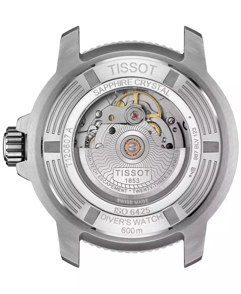 商品Tissot|Men's Swiss Automatic Seastar Stainless Steel Bracelet Watch 46mm,价格¥8711,第2张图片详细描述