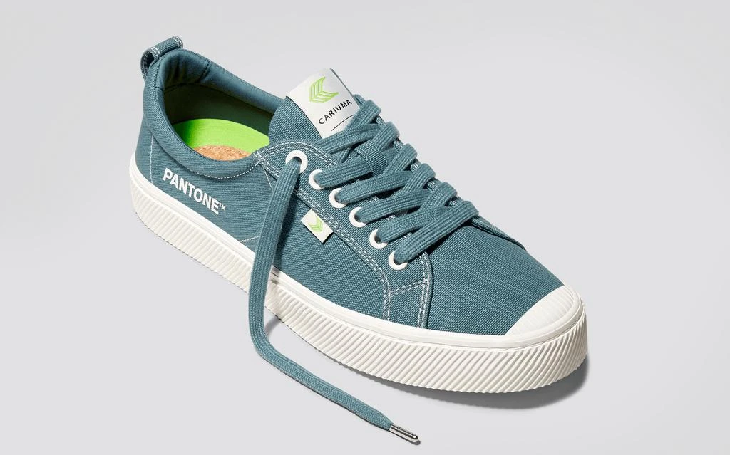 OCA Low Pantone Tapestry Blue Canvas Contrast Thread Sneaker Women 商品