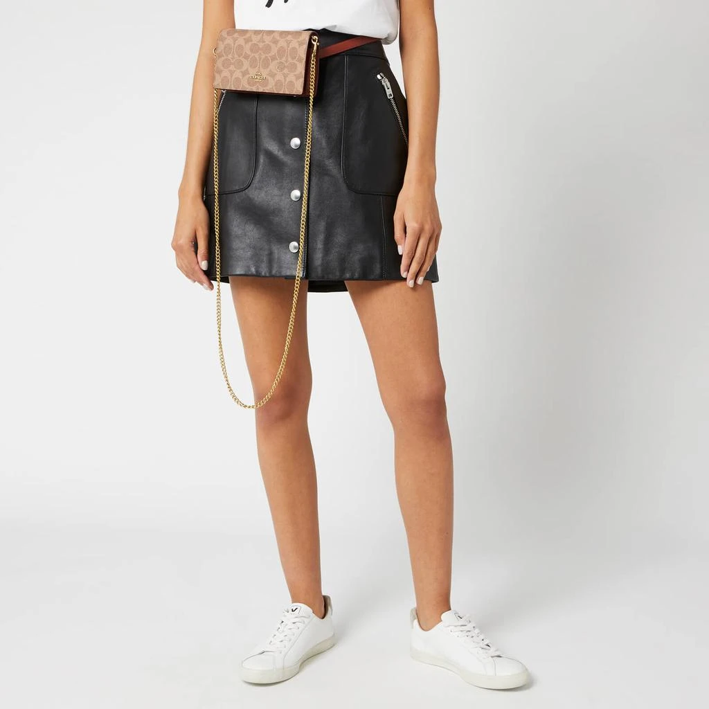 商品Coach|Coach Women's Colorblock Signature Convertible Belt Bag - Tan Rust,价格¥2018,第3张图片详细描述