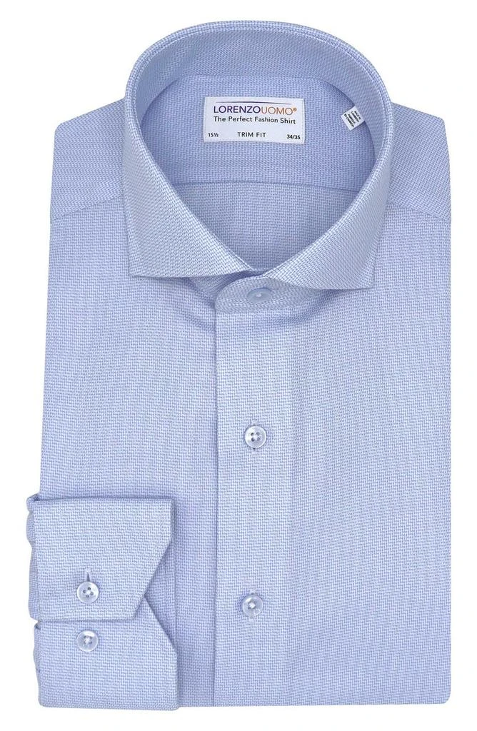 商品Lorenzo Uomo|Trim Fit Zig Zag Textured Dress Shirt,价格¥414,第1张图片