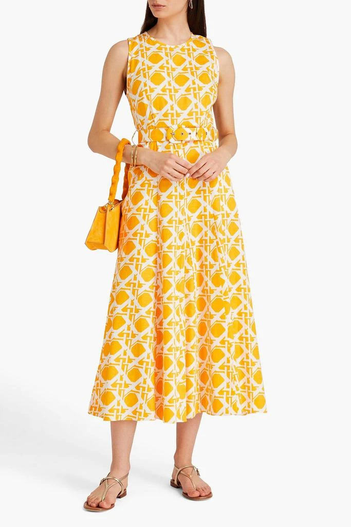 商品Diane von Furstenberg|Elliot belted printed cotton and linen-blend midi dress,价格¥1464,第2张图片详细描述