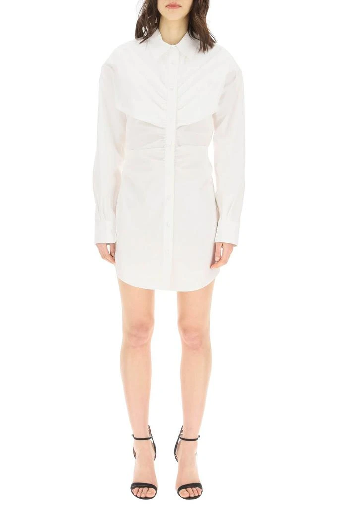 商品Alexander Wang|Alexander wang hourglass draped mini shirt dress,价格¥3813,第2张图片详细描述