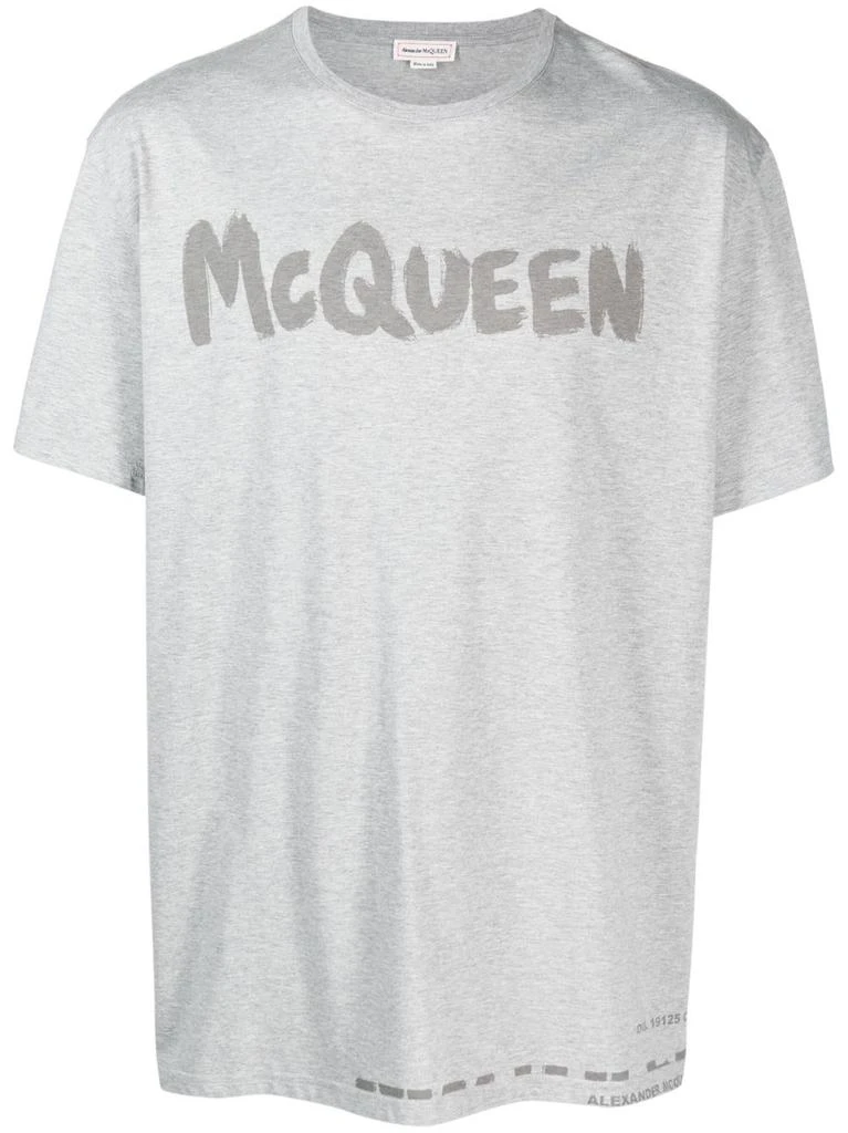 商品Alexander McQueen|Alexander McQueen `Graffiti` Print T-Shirt,价格¥1143,第1张图片