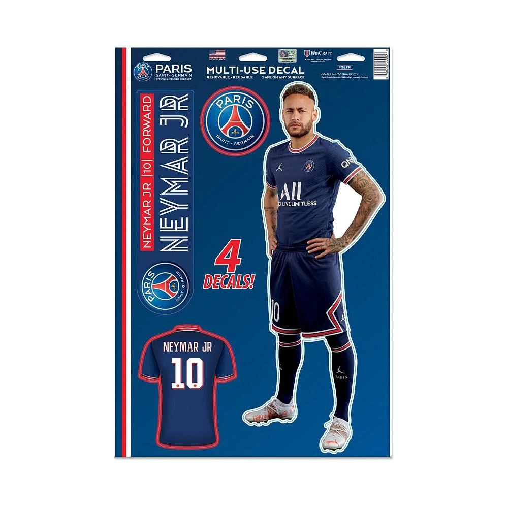 商品Wincraft|Neymar Jr. Paris Saint-Germain 11'' x 17'' Multi-Use Player Decal Sheet,价格¥112,第1张图片