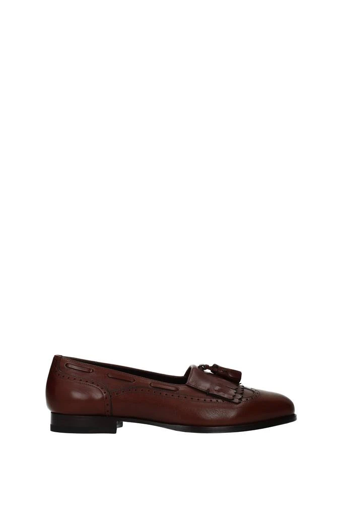 商品Celine|Loafers Leather Brown Dark Brown,价格¥2248,第1张图片