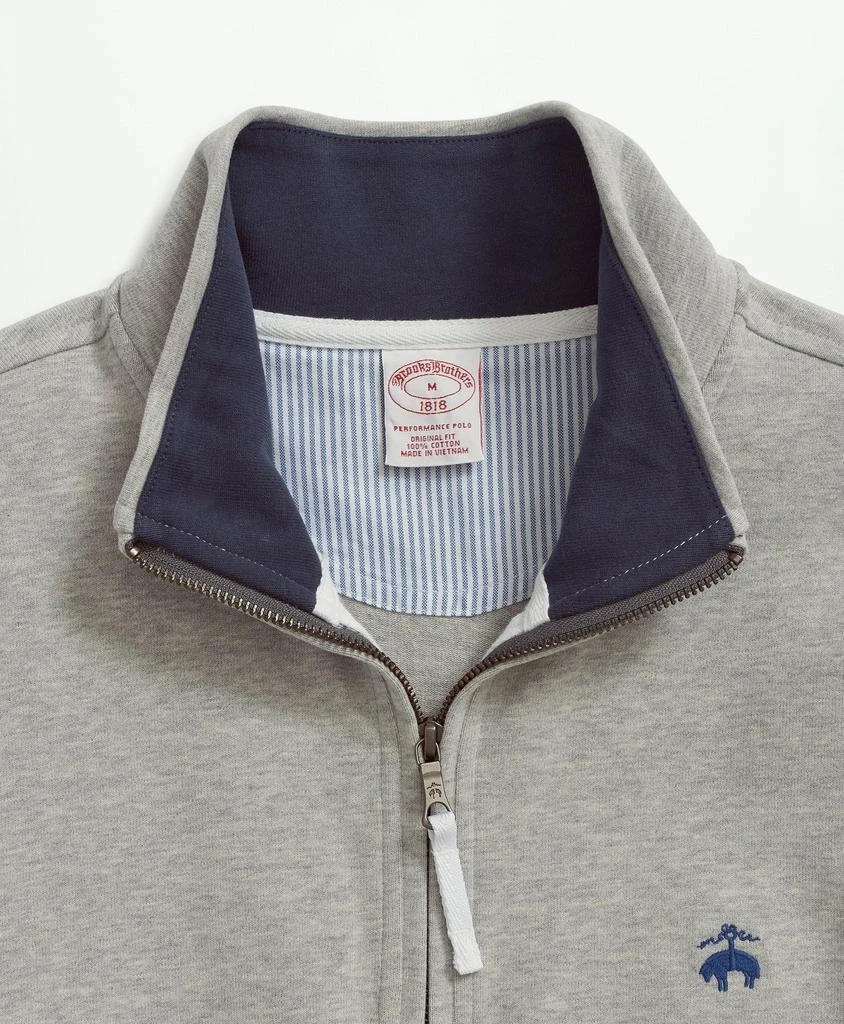 商品Brooks Brothers|Stretch Sueded Cotton Jersey Half-Zip,价格¥496,第2张图片详细描述