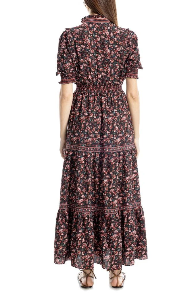 商品Max Studio|Ruffle Collar Print Tiered Maxi Dress,价格¥325,第2张图片详细描述