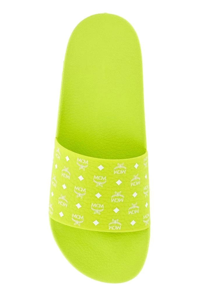 商品MCM|Acid green canvas slippers,价格¥939,第3张图片详细描述