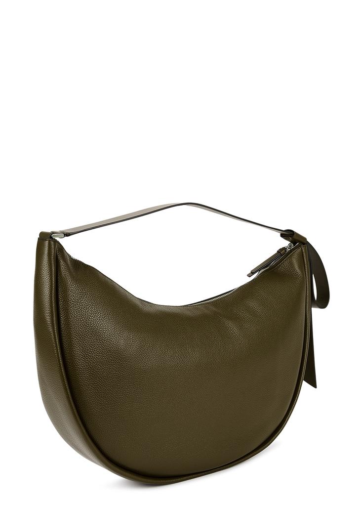 Green large leather shoulder bag商品第2张图片规格展示