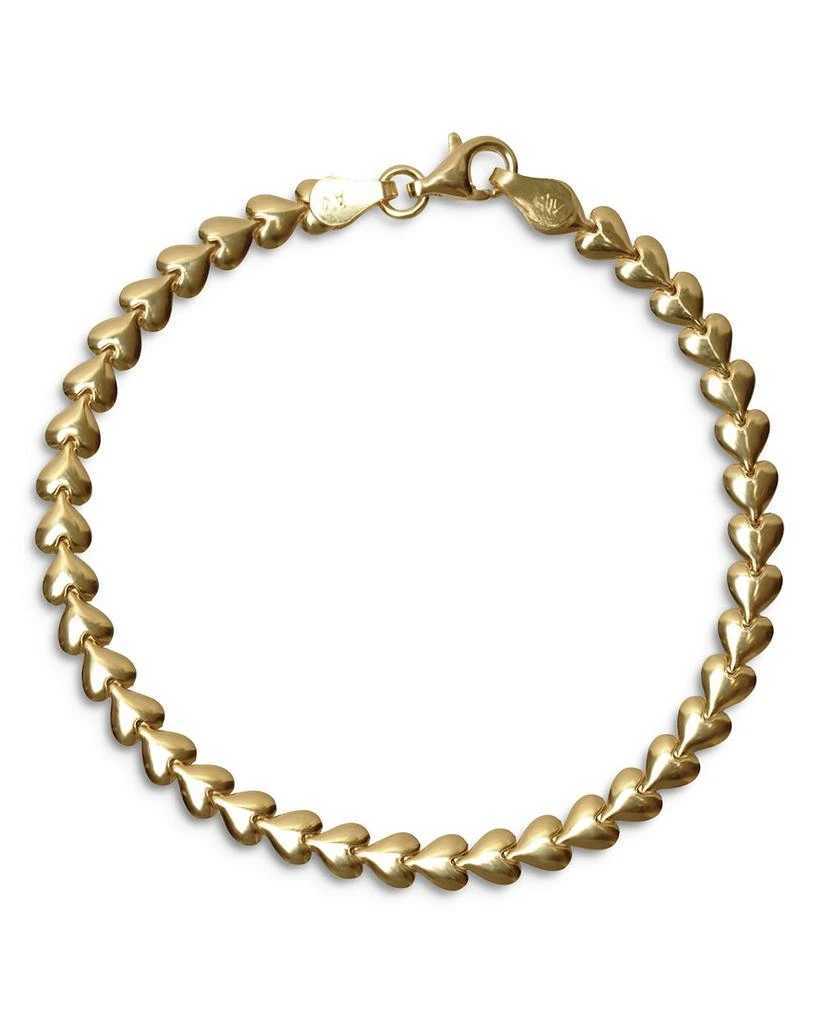 商品Argento Vivo|Heart Line Bracelet in 18K Gold Plated Sterling Silver,价格¥515,第1张图片