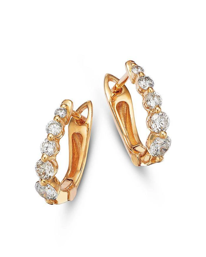 商品Bloomingdale's|Diamond Huggie Hoop Earrings in 14K Yellow Gold, 0.80 ct. t.w.,价格¥14873,第1张图片详细描述