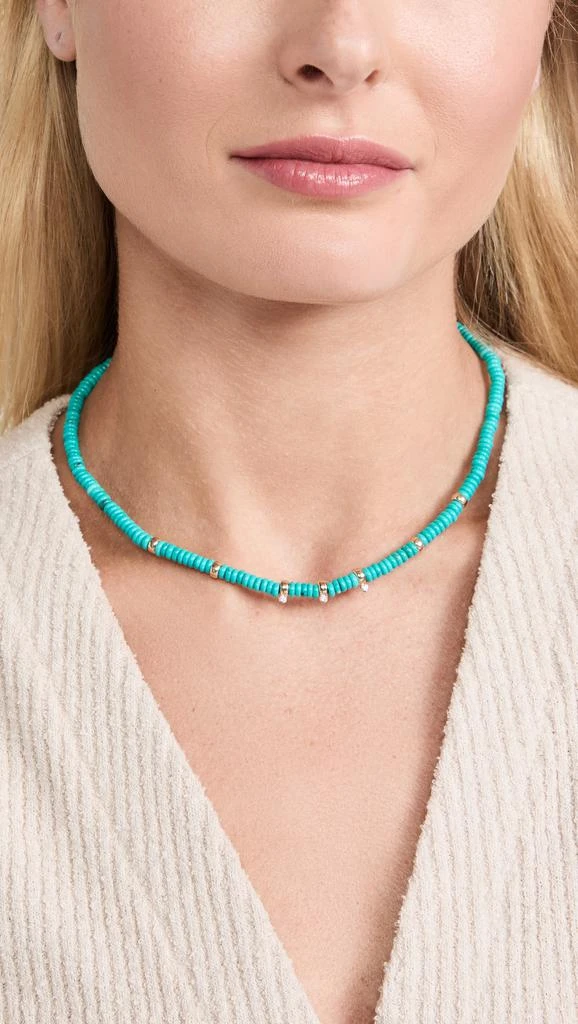 商品Zoe Chicco|Zoe Chicco 宝石饰珠 14K 金项链,价格¥7306,第3张图片详细描述