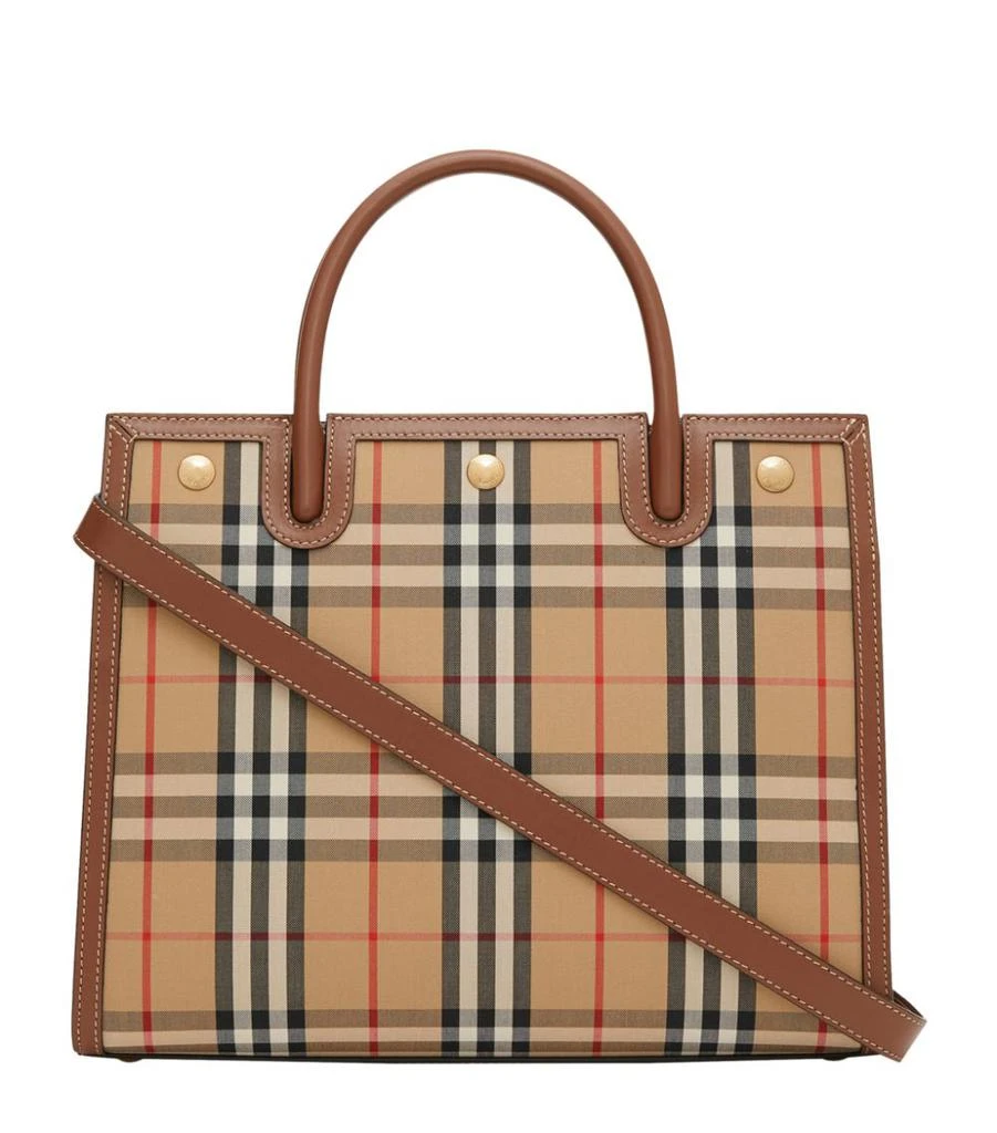 商品Burberry|Medium Vintage Check Title Tote Bag,价格¥26402,第2张图片详细描述