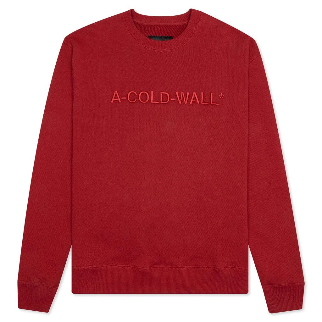 商品A-COLD-WALL*|A-Cold-Wall Logo Sweatshirt - Deep Red,价格¥1434,第1张图片