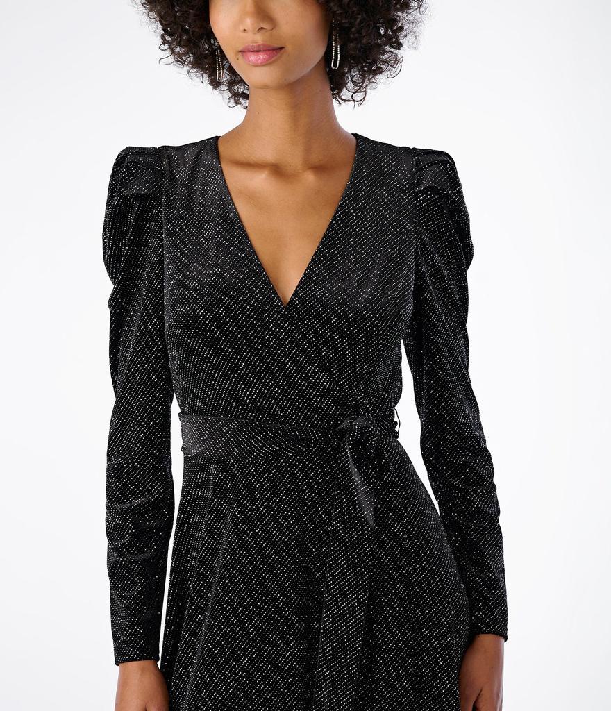 商品Karl Lagerfeld Paris|GLITTER VELVET MIDI DRESS,价格¥1398,第5张图片详细描述