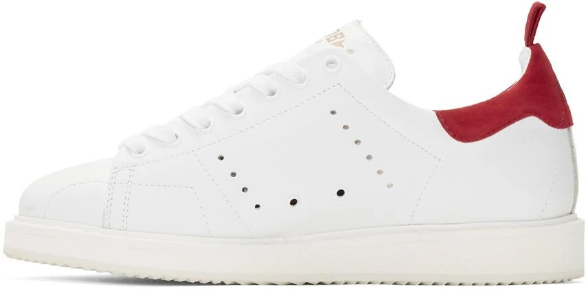 商品Golden Goose|White & Red Starter Sneakers,价格¥1917,第3张图片详细描述