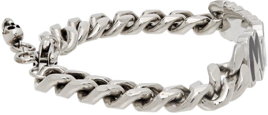 商品Alexander McQueen|Silver Graffiti Chain Bracelet,价格¥3861,第7张图片详细描述