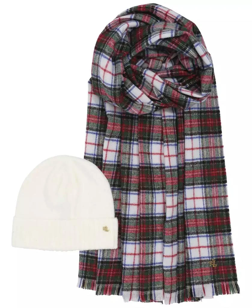 商品Ralph Lauren|Woven Scarf and Knit Hat Gift Set,价格¥659,第2张图片详细描述