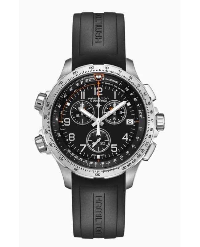 商品Hamilton|Hamilton Khaki Aviation X-Wind Chrono Quartz GMT Men's Watch H77912335,价格¥6444,第1张图片