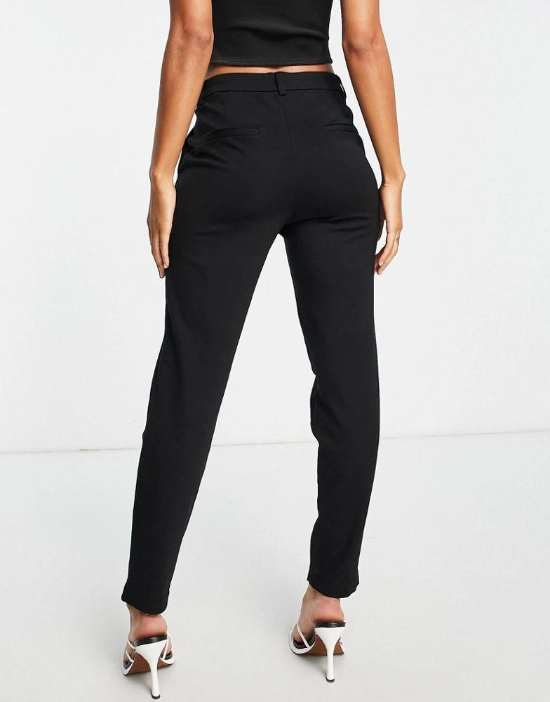 商品VERO MODA|Vero Moda jersey cigarette trousers in black,价格¥268,第2张图片详细描述