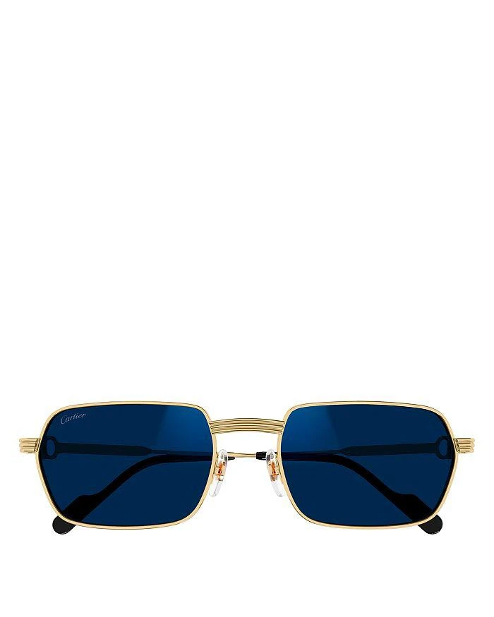 Premiere De Cartier 24 Carat Gold Plated Photochromatic Rectangular Sunglasses, 56mm 商品