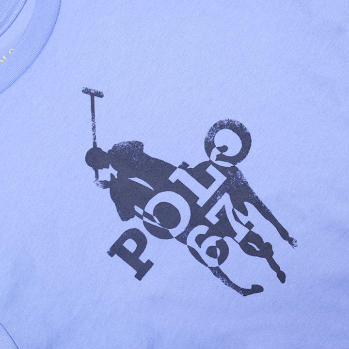 Blue Polo 67 Pony Motif Short Sleeve T Shirt商品第2张图片规格展示