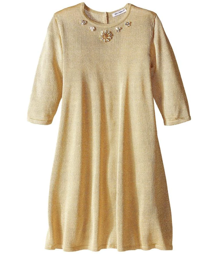 商品Dolce & Gabbana|幼儿/小童Dolce & Gabbana Kids Lurex Long Sleeve Dress (Toddler/Little Kids),价格¥3427,第1张图片