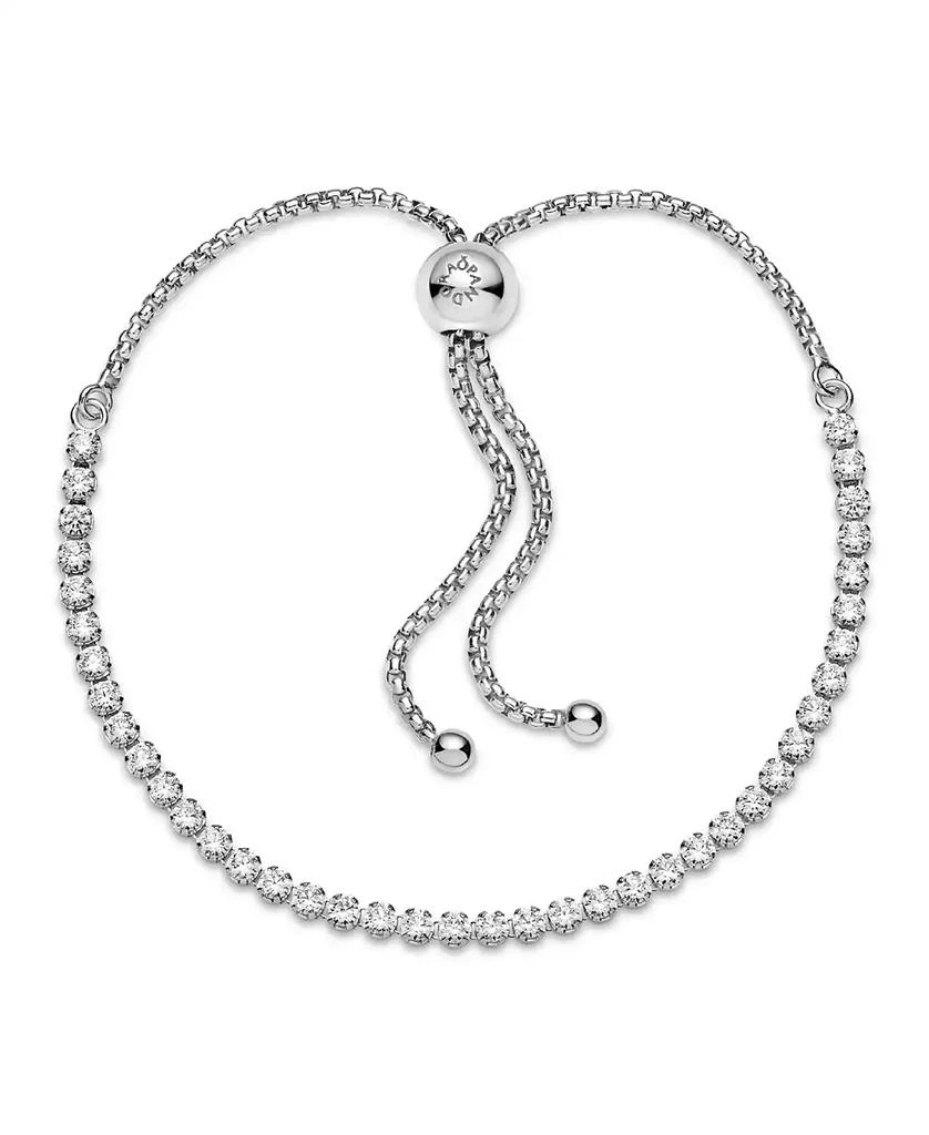 商品PANDORA|Cubic Zirconia Sparkling Slider Tennis Bracelet,价格¥428,第3张图片详细描述