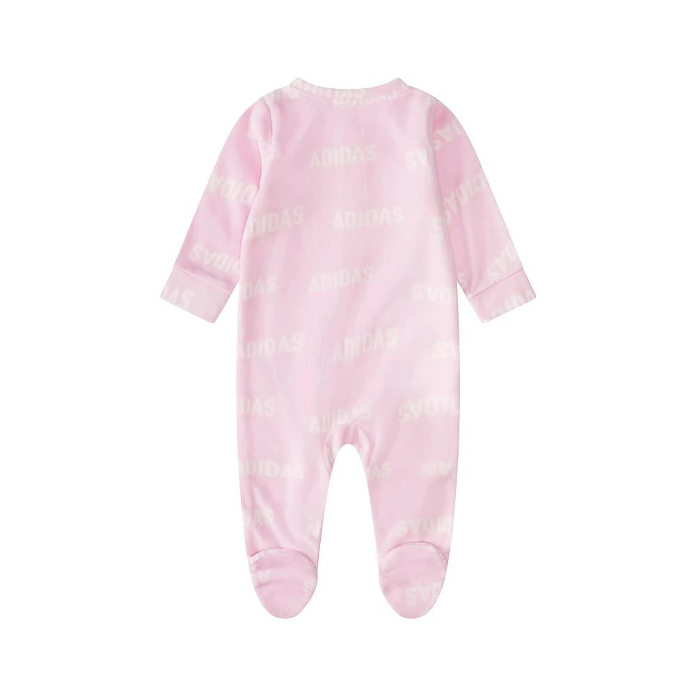 商品Adidas|Baby Girls Long Sleeve Microfleece Footie Coverall,价格¥90,第2张图片详细描述