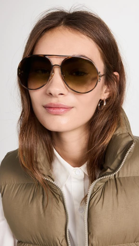 商品Chloé|Chloe Austine Aviators,价格¥2486,第3张图片详细描述