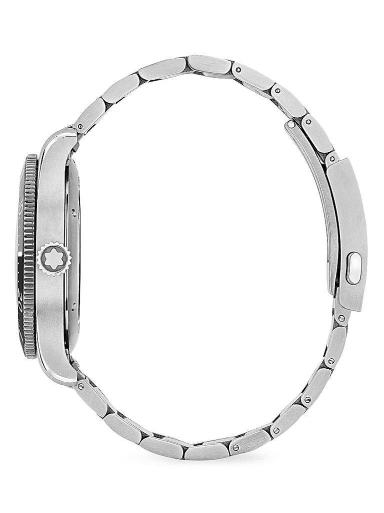 商品MontBlanc|1858 Iced Sea Stainless Steel & Ceramic Bracelet Watch,价格¥24923,第3张图片详细描述
