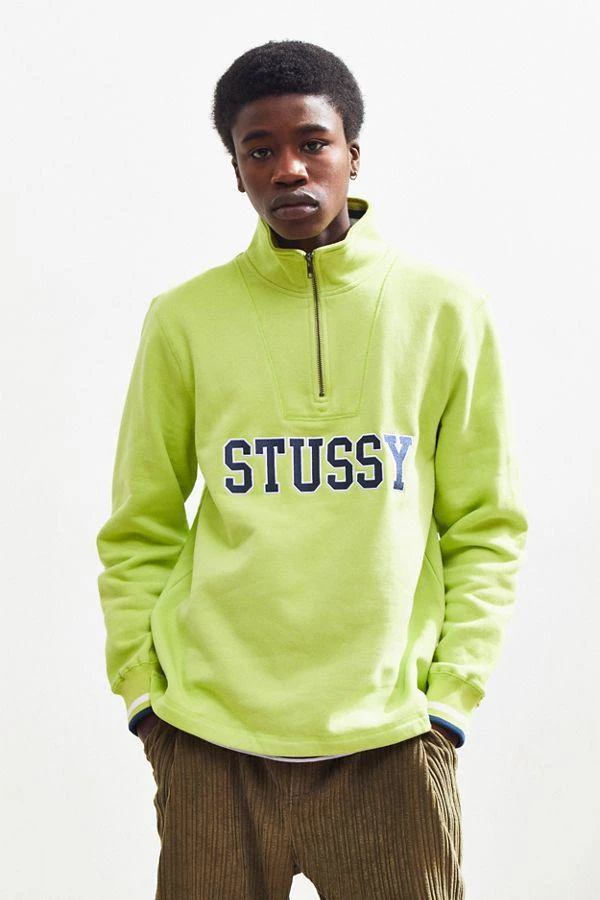 商品STUSSY|Stussy Half-Zip Contrast Sweatshirt,价格¥604,第1张图片