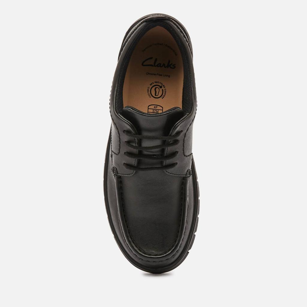 Clarks Branch Lace Youth School Shoes - Black Leather商品第3张图片规格展示