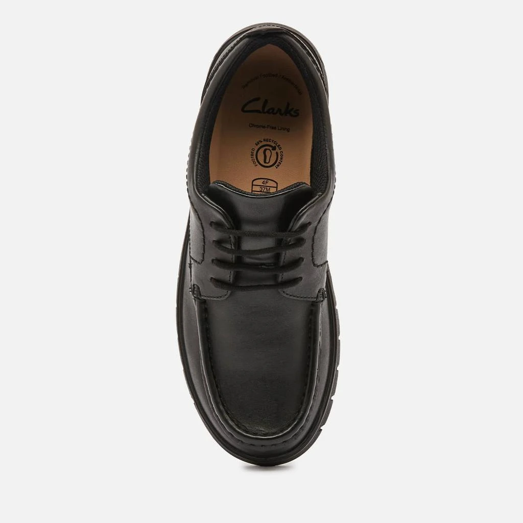 商品Clarks|Clarks Branch Lace Youth School Shoes - Black Leather,价格¥321,第3张图片详细描述