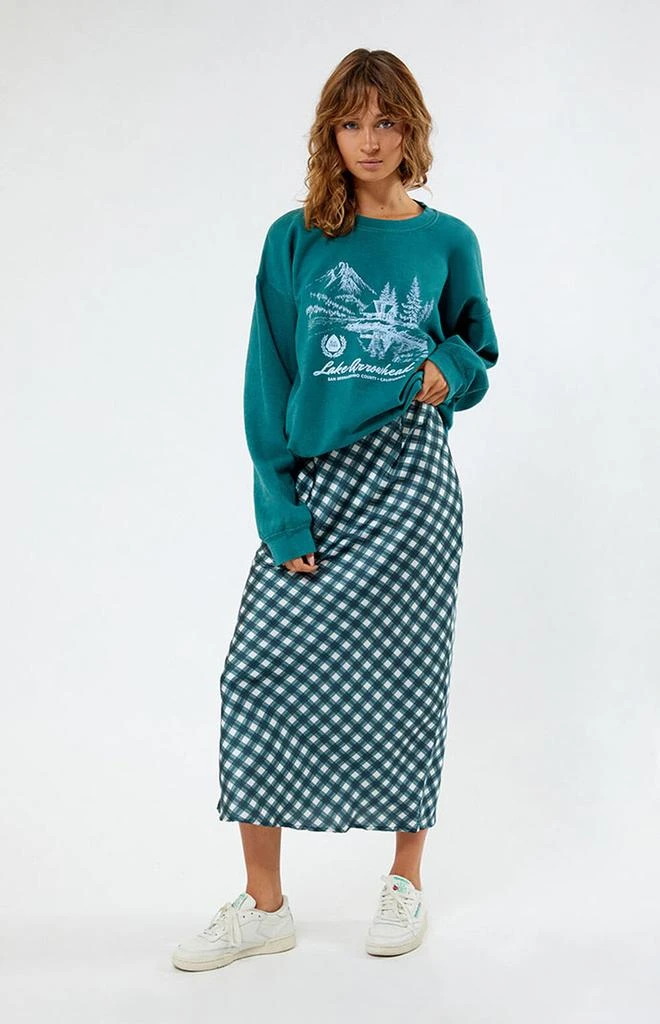 商品Daisy Street|Plaid Satin Midi Skirt,价格¥227,第1张图片