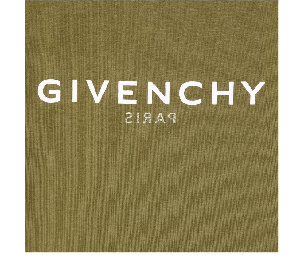 商品Givenchy|大童款 军绿色logo印花T恤【香港仓极速发货】,价格¥1161,第4张图片详细描述