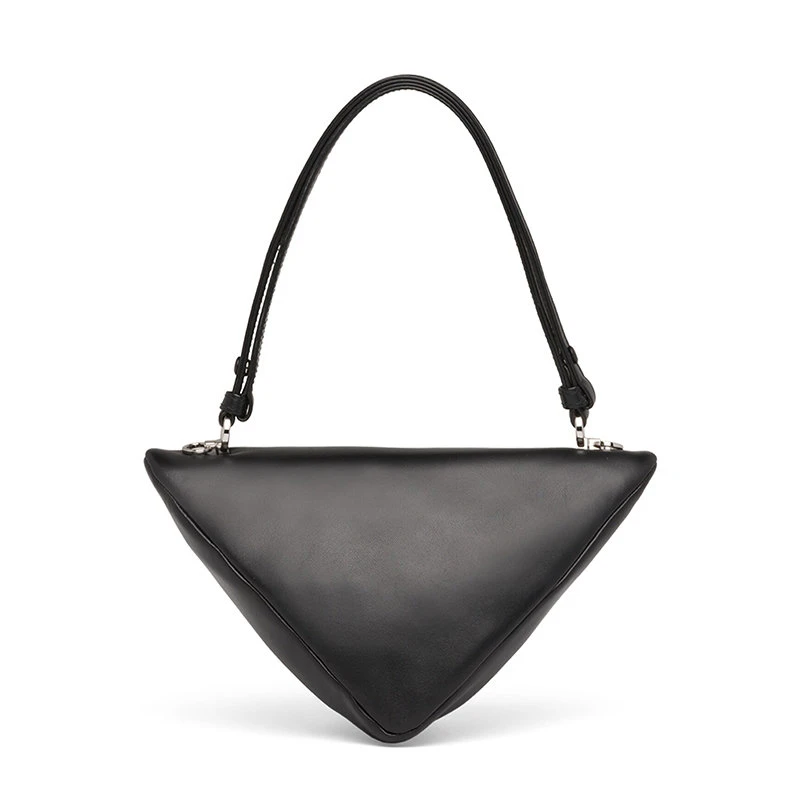 商品Prada|【预售3-7天】PRADA/普拉达 2021秋冬 黑色光滑纳帕皮革 绗缝经典三角形手提单肩包1BA315_2DX8_F0002_V_OOO,价格¥14703,第5张图片详细描述